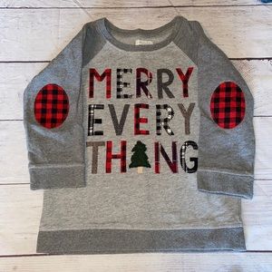 Mud Pie Christmas Sweatshirt Size 4T